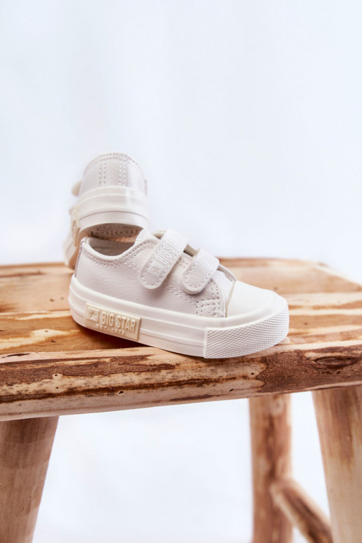 Scarpe per il tempo libero da bambino con chiusure adesive BIG STAR KK374091 colore bianco