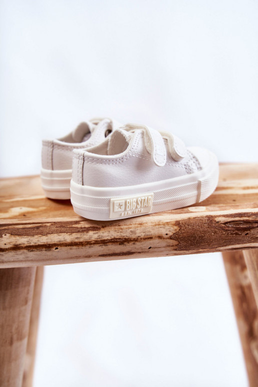 Scarpe per il tempo libero da bambino con chiusure adesive BIG STAR KK374091 colore bianco