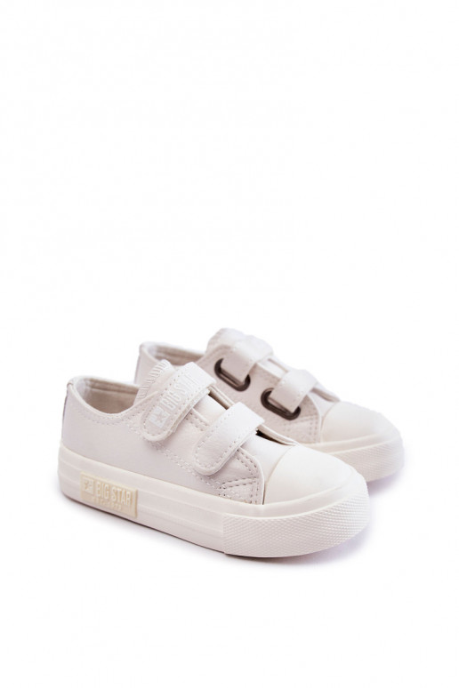 Scarpe per il tempo libero da bambino con chiusure adesive BIG STAR KK374091 colore bianco