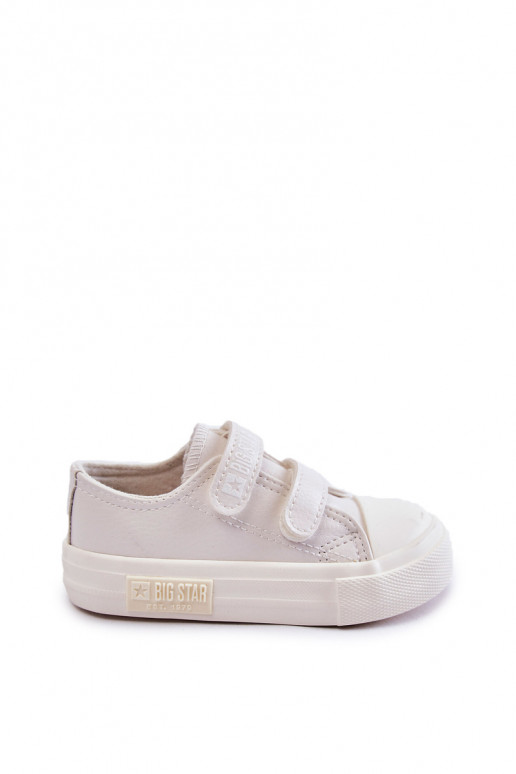 Scarpe per il tempo libero da bambino con chiusure adesive BIG STAR KK374091 colore bianco