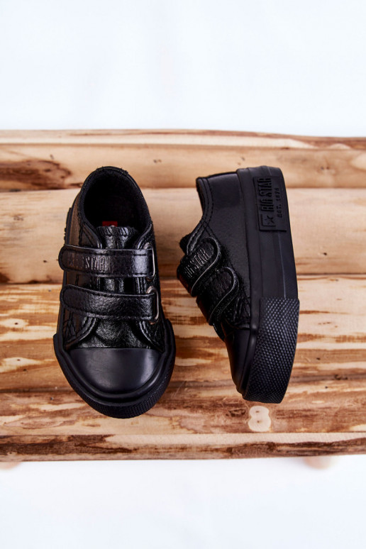 Scarpe casual per bambini con chiusure adesive BIG STAR KK374090 nere