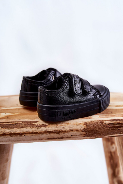 Scarpe casual per bambini con chiusure adesive BIG STAR KK374090 nere