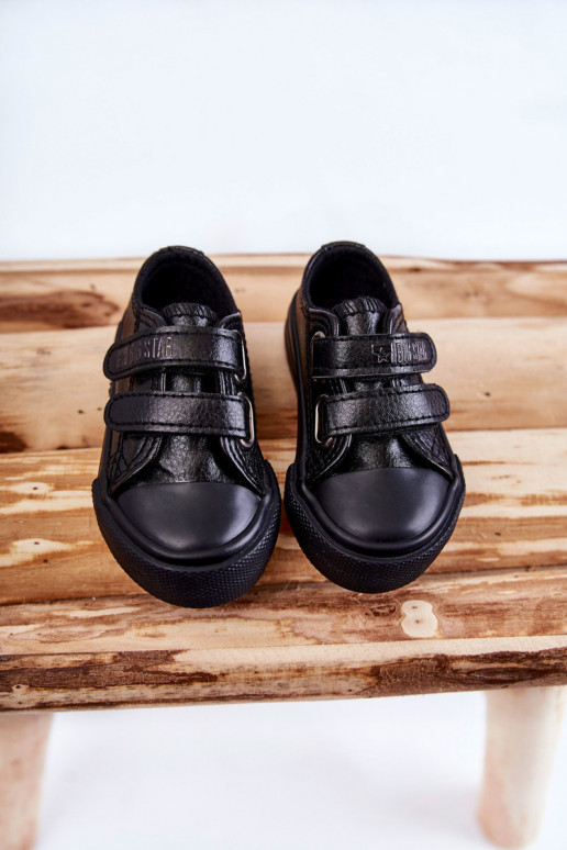 Scarpe casual per bambini con chiusure adesive BIG STAR KK374090 nere