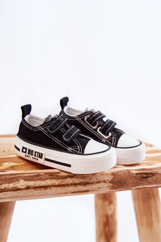 Scarpe casual per bambini con chiusure adesive BIG STAR KK374074 Bianco e nero