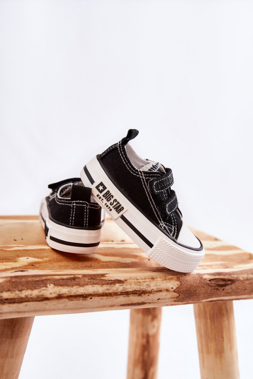 Scarpe casual per bambini con chiusure adesive BIG STAR KK374074 Bianco e nero