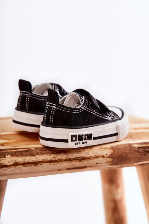 Scarpe casual per bambini con chiusure adesive BIG STAR KK374074 Bianco e nero