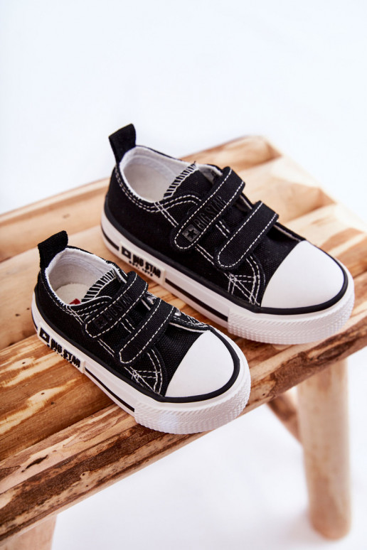 Scarpe casual per bambini con chiusure adesive BIG STAR KK374074 Bianco e nero