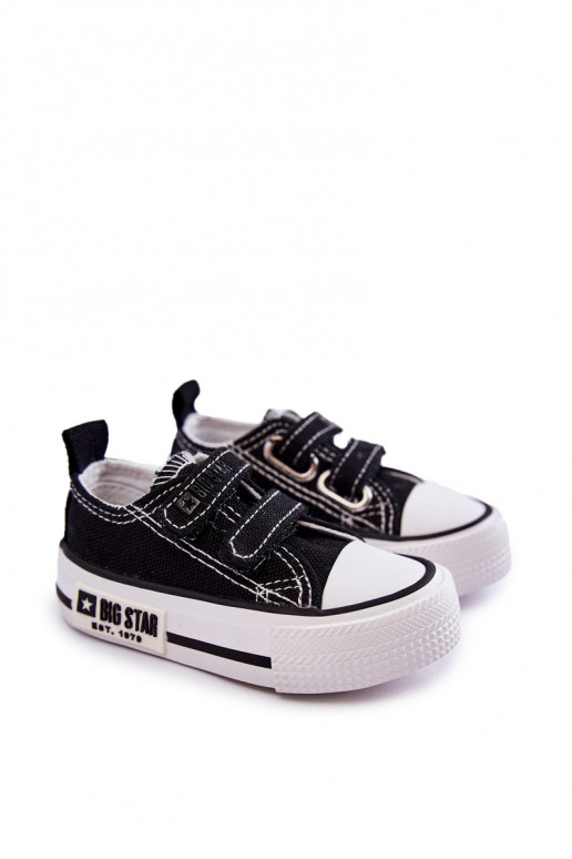 Scarpe casual per bambini con chiusure adesive BIG STAR KK374074 Bianco e nero