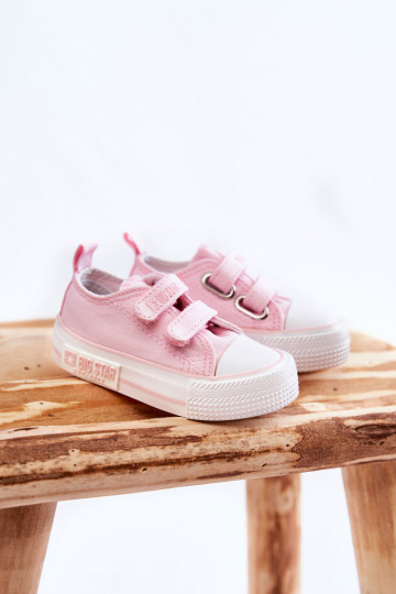 Scarpe casual per bambini con chiusure adesive BIG STAR KK374077 rosa