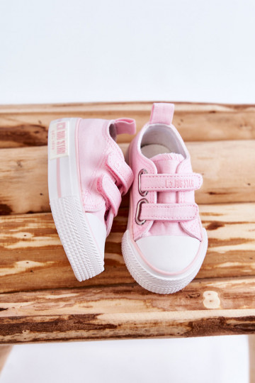 Scarpe casual per bambini con chiusure adesive BIG STAR KK374077 rosa 2
