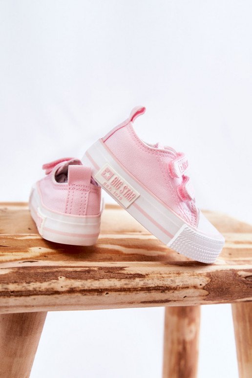Scarpe casual per bambini con chiusure adesive BIG STAR KK374077 rosa