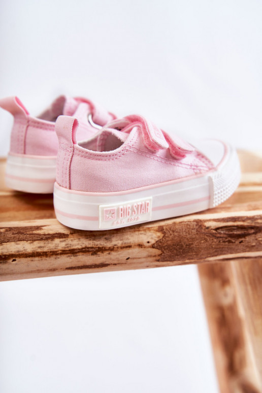 Scarpe casual per bambini con chiusure adesive BIG STAR KK374077 rosa