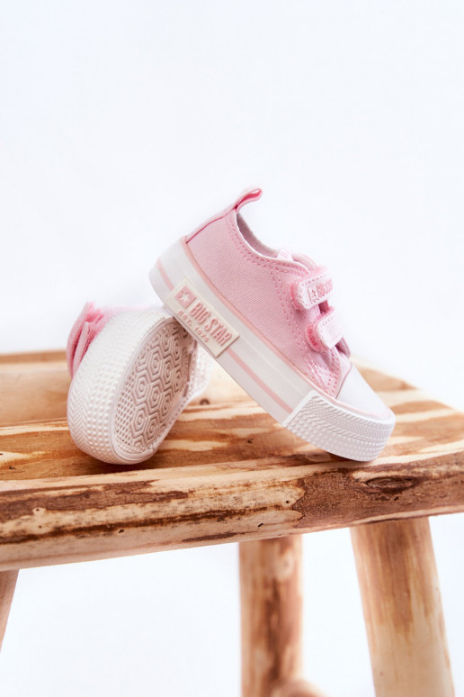 Scarpe casual per bambini con chiusure adesive BIG STAR KK374077 rosa