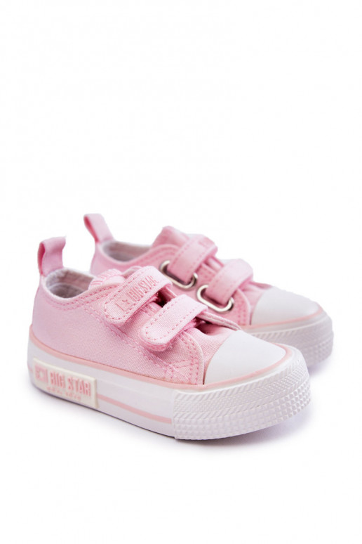Scarpe casual per bambini con chiusure adesive BIG STAR KK374077 rosa