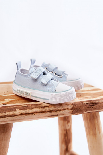 Scarpe per il tempo libero da bambino con chiusure adesive BIG STAR KK374078 colore blu