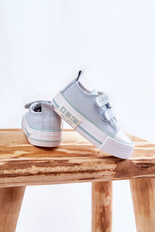 Scarpe per il tempo libero da bambino con chiusure adesive BIG STAR KK374078 colore blu