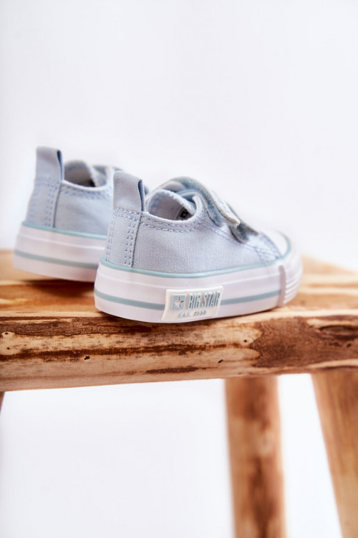 Scarpe per il tempo libero da bambino con chiusure adesive BIG STAR KK374078 colore blu