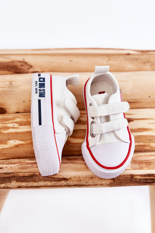 Scarpe per il tempo libero da bambino con chiusure adesive BIG STAR KK374079 colore bianco