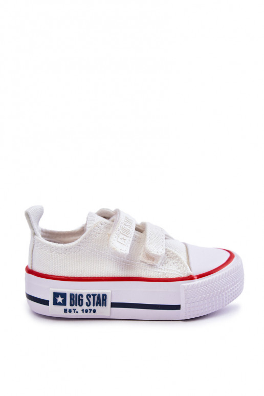 Scarpe per il tempo libero da bambino con chiusure adesive BIG STAR KK374079 colore bianco
