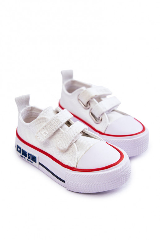 Scarpe per il tempo libero da bambino con chiusure adesive BIG STAR KK374079 colore bianco