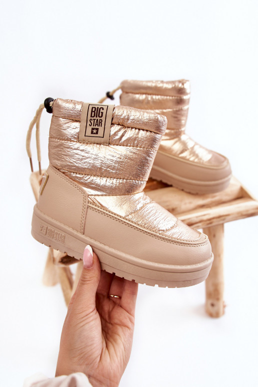 Doposci per bambini Big Star KK374221 colore beige-oro