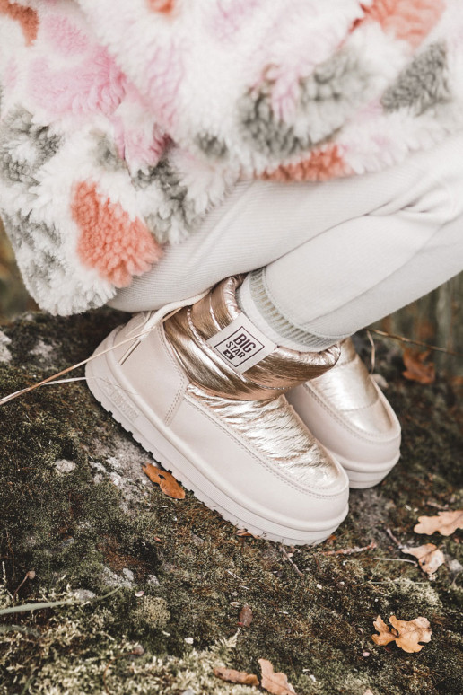 Doposci per bambini Big Star KK374221 colore beige-oro