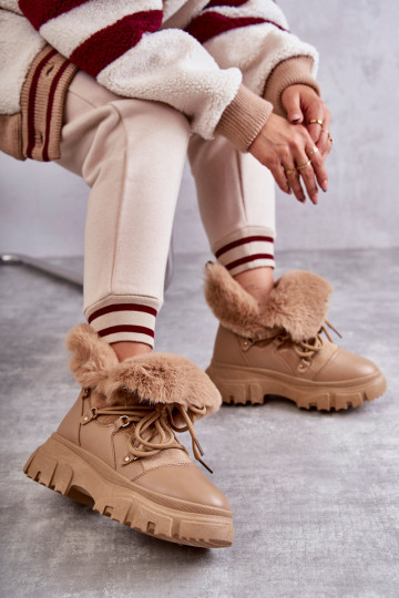 stivali riscaldati scarpe colore beige Charles