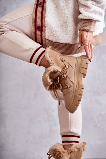 stivali riscaldati scarpe colore beige Charles 2