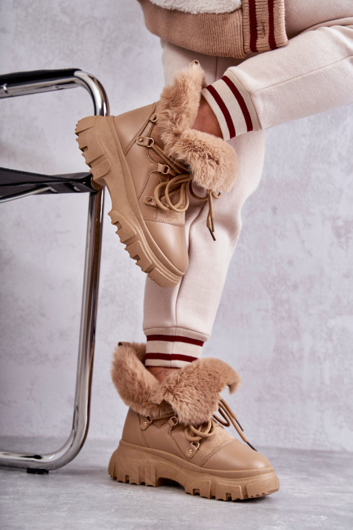 stivali riscaldati scarpe colore beige Charles