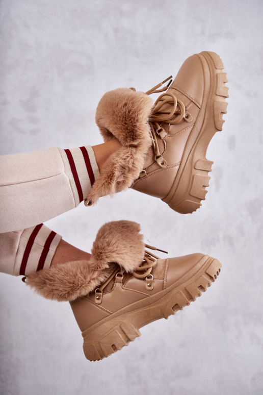 stivali riscaldati scarpe colore beige Charles