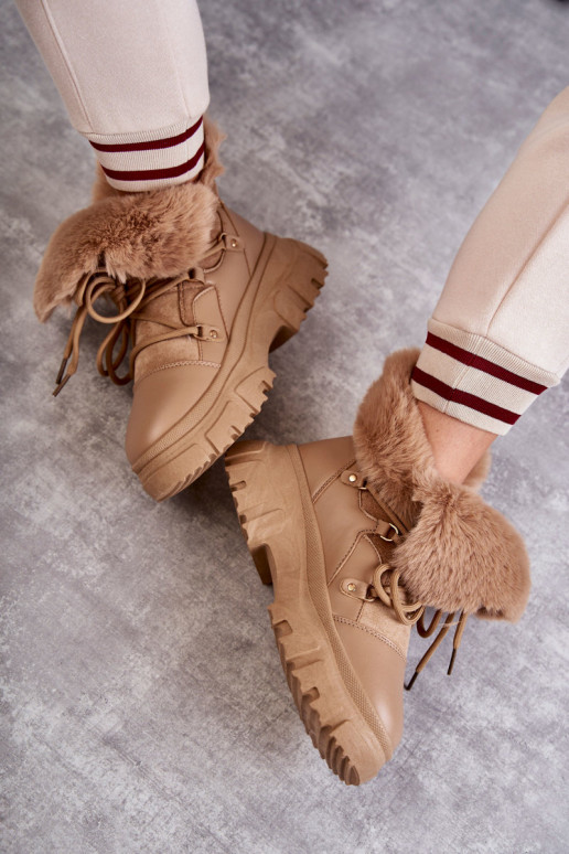 stivali riscaldati scarpe colore beige Charles