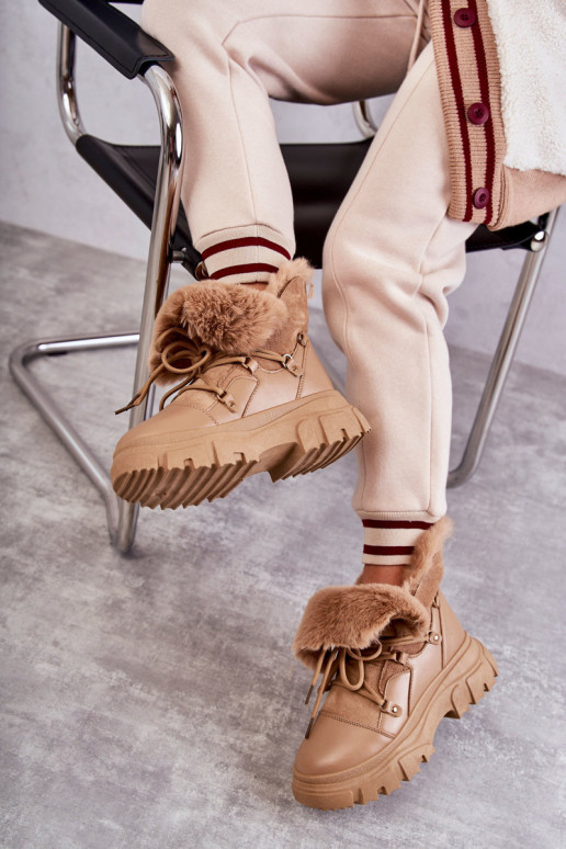 stivali riscaldati scarpe colore beige Charles