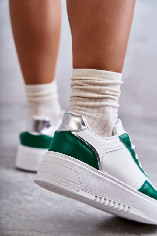 sneakers con plateau Kyllie bianco-verde sneakers con plateau Kyllie bianco-verde