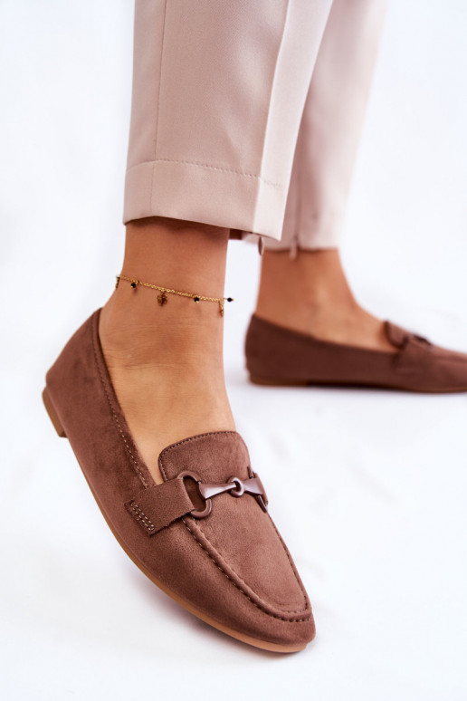 Mocassini in pelle scamosciata con ornamenti in colore marrone Santi Mocassini in pelle scamosciata con ornamenti in colore marrone Santi