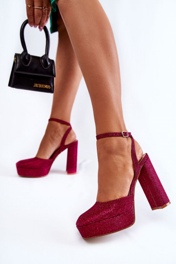 Sandali da donna con glitter e tacco Rosel
