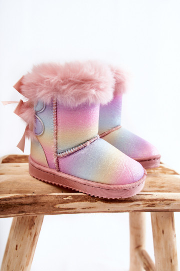 Calde scarpe per bambini con nastri doposci Vari colori Funky