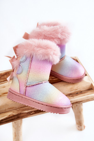 Calde scarpe per bambini con nastri doposci Vari colori Funky 2