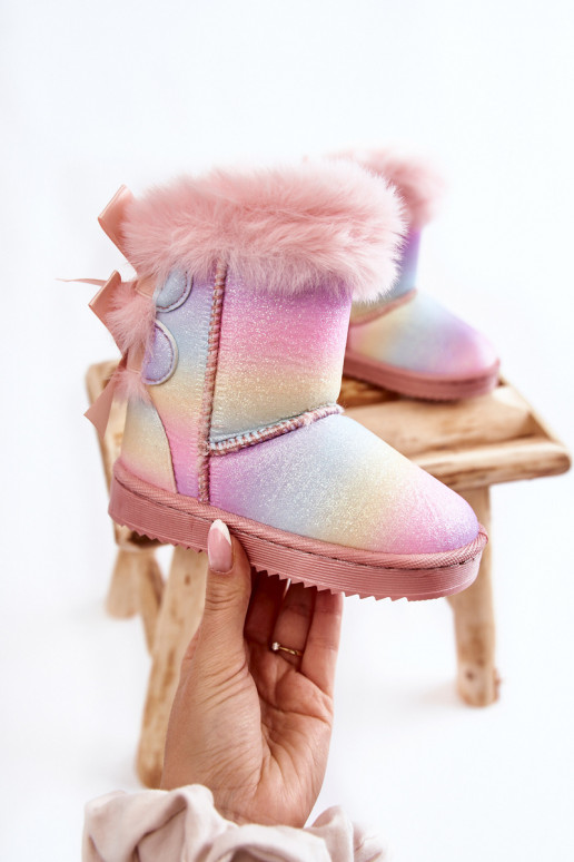 Calde scarpe per bambini con nastri doposci Vari colori Funky