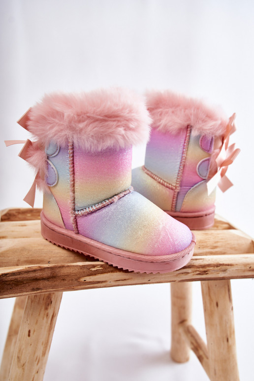 Calde scarpe per bambini con nastri doposci Vari colori Funky