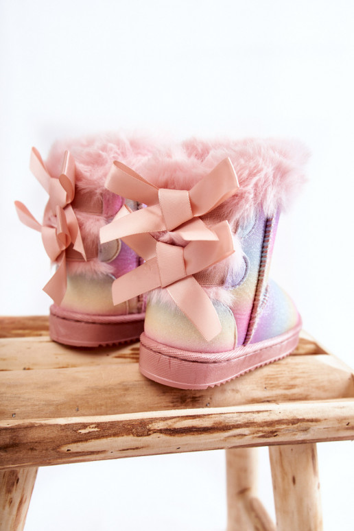 Calde scarpe per bambini con nastri doposci Vari colori Funky