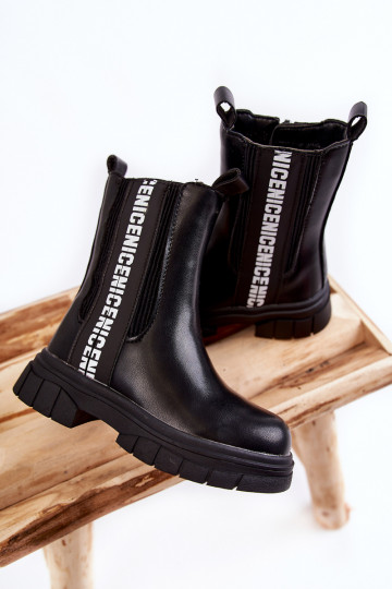 Stivali per bambini riscaldati nel colore nero Kimmy 2