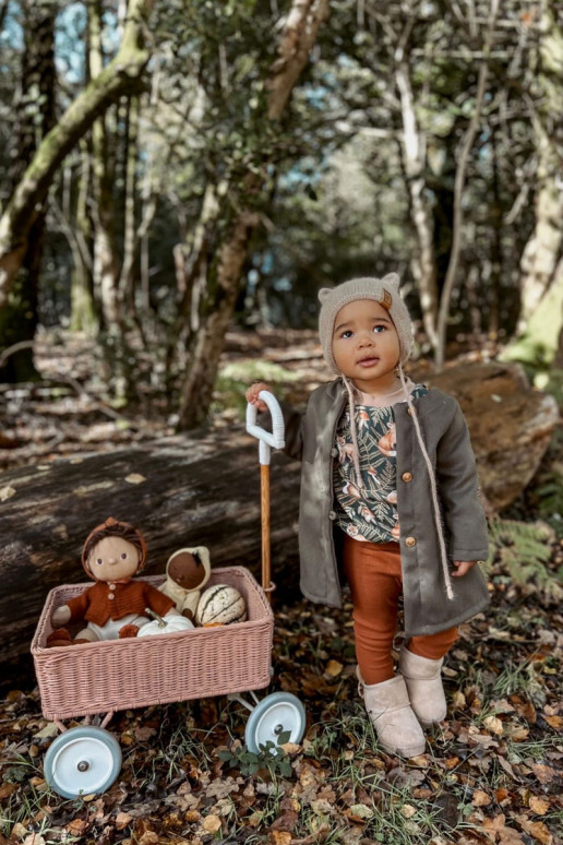 Doposci riscaldati per bambini con nastri Meriva beige