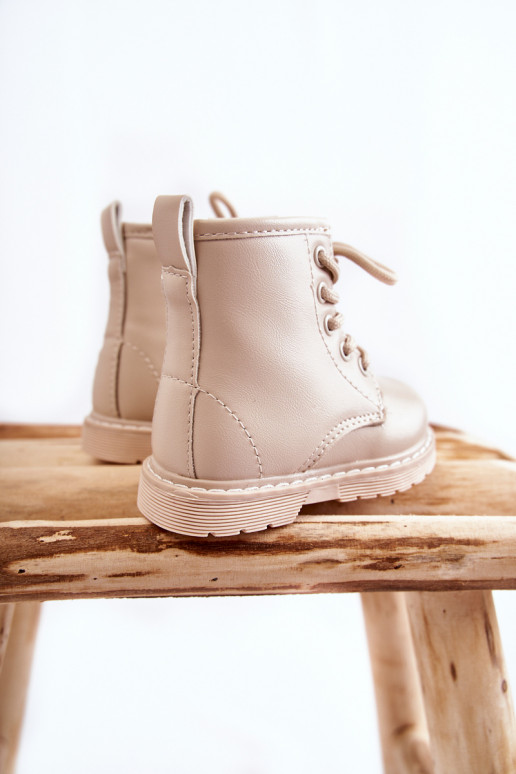 Stivali per bambini con cerniere beige Omua