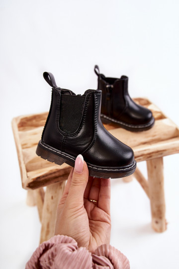Stivali riscaldati per bambini in colore nero Porky