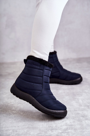 Femminile riscaldamento Stivali da neve blu scuro Mezyss