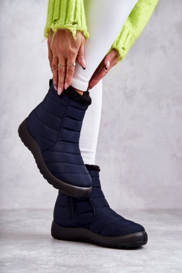Femminile riscaldamento Stivali da neve blu scuro Mezyss 2
