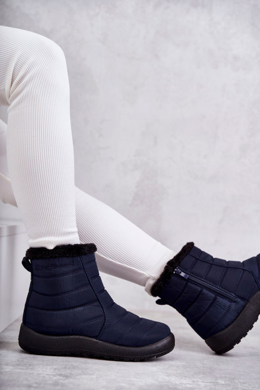Femminile riscaldamento Stivali da neve blu scuro Mezyss