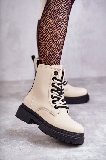 Stivaletti da donna stivaletti colore avorio Denila 2