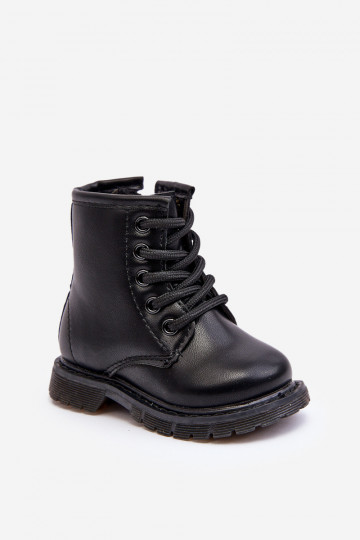 Stivali per bambini con cerniere in colore nero Omua