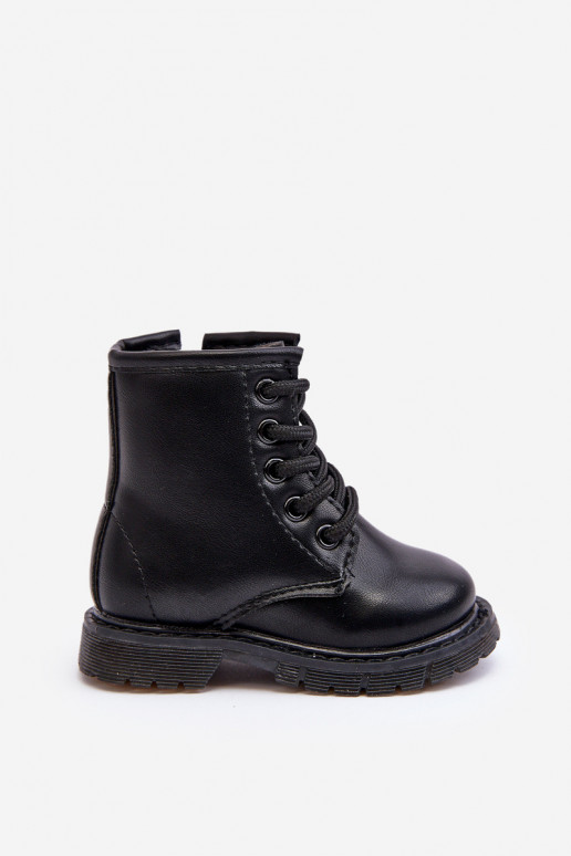 Stivali per bambini con cerniere in colore nero Omua